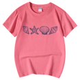 thumbnail image 5 of PMVFHDE Hauts Basiques pour Filles Hauts d'Été Tendance Manches Courtes pour Filles T-Shirt Décontracté Imprimé Col Rond Manches Courtes Rose, 10-11 Ans, 5 of 5