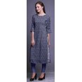 thumbnail image 3 of Bimba Tunique Droite à Manches 3/4, Hauts Imprimés, Kurta, Tenue d'Été pour Femmes, 3 of 6