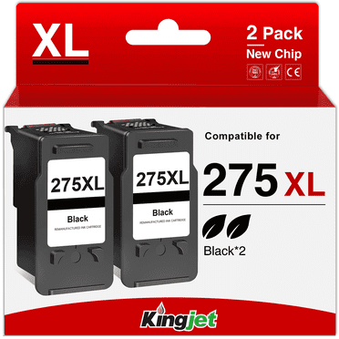 PG 275 Ink for Canon Printer Ink 275 for Canon 275XL 275 Black Ink (2 Black)