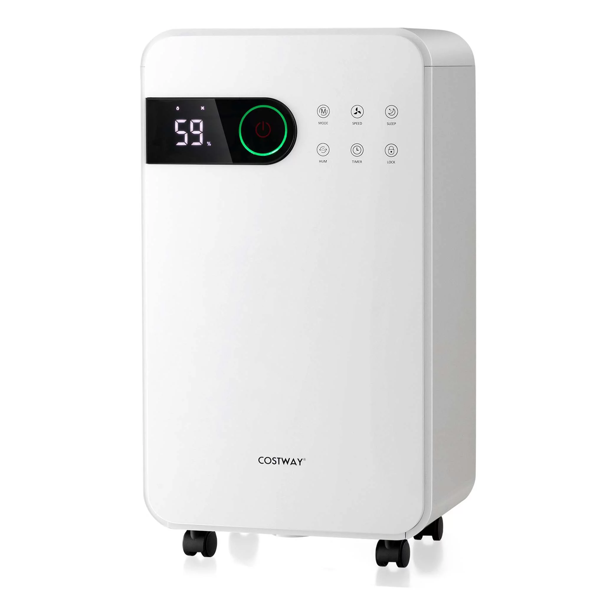 Déshumidificateur remis à neuf Costway pour maison sous-sol Portable 32 pintes avec mode sommeil jusqu'à 2500 pi²