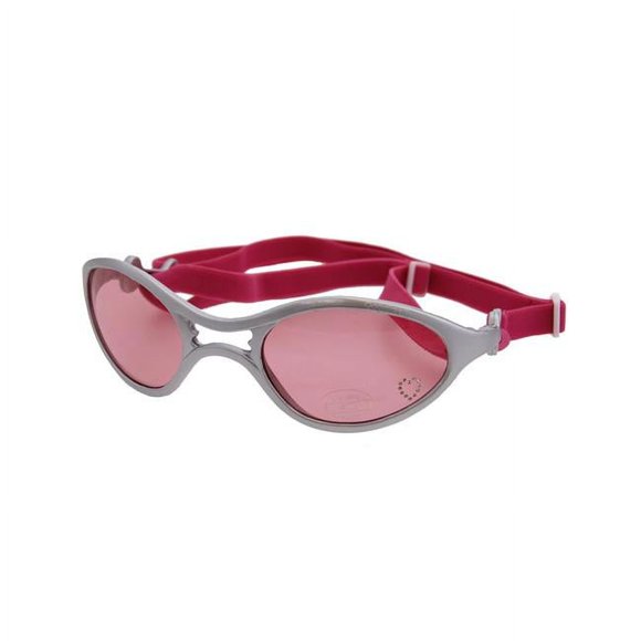 Doggles SGRBLG-18 K9 Optix Rubber Sunglasses for Dogs, Silver Frame & Pink Lens - Large