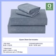 thumbnail image 3 of Mainstays Kids Microfiber Bed Sheet Set, Queen, Blue Day, 4 Pieces, 3 of 8