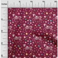 thumbnail image 1 of oneOone Georgette Viscose Maroon Fabric Skull Sewing Craft Projects Fabric Prints By Yard 42 Inch Wide, 1 of 4