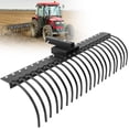 thumbnail image 2 of BeesClover Tow Behind Landscape Tractors Rake with 21 Steel Coil Tines, 2 Pack Width Expander with Heavy Duty Steel Tines, Quick Mount for Clearing Brush, 2 of 6