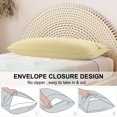 thumbnail image 2 of PiccoCasa 2 Pcs Body Pillowcases Microfiber Envelope Long Pillowcover, Standard Gold, 2 of 8