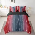 thumbnail image 2 of YST Navy Blue and Red Gradient Comforter Set, 7-Piece, Aesthetic Ombre, Full, 2 of 4