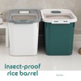thumbnail image 3 of Seau de Rangement pour Riz, Contenants Hermétiques pour Céréales à Couvercle Rabattable, Bacs de Rangement à Fermeture Étanche pour Riz, Boîte de Rangement pour Grains de Riz, Seau pour Nourriture pour Animaux pour le Rangement des Haricots, Haricots, Grains, Farine, 3 of 7
