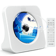 thumbnail image 1 of Qoosea CD Player for Home Portable CD Player with Bluetooth CD Player with Speakers Remote Control Dust Cover FM Radio LED Display 3.5mm Jack AUX Input Output White, 1 of 7