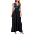 thumbnail image 1 of EGNMCR Robes de Soirée pour Femmes, Robes Formelles pour Femmes, Robes de Cocktail pour Femmes Mode pour Femmes Robe à Paillettes à Col en V Scintillante Brillante Fête Boîte de Nuit Jupe Longue Portefeuille Robe de Soirée Formelle Robe pour Femmes, 1 of 9