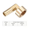 thumbnail image 4 of Unique Bargains 12mm Barbed x G1/2 Female Thread Brass Hose Barb Fitting Elbow, 4 of 6