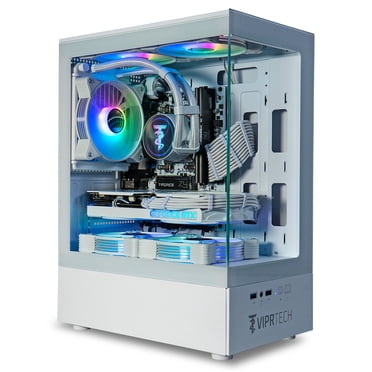 ViprTech Stryker 4.0 Liquid-Cooled PC - AMD Ryzen 7 (4.4GHz), RTX 5060 8GB, 16GB DDR4, 1TB SSD White