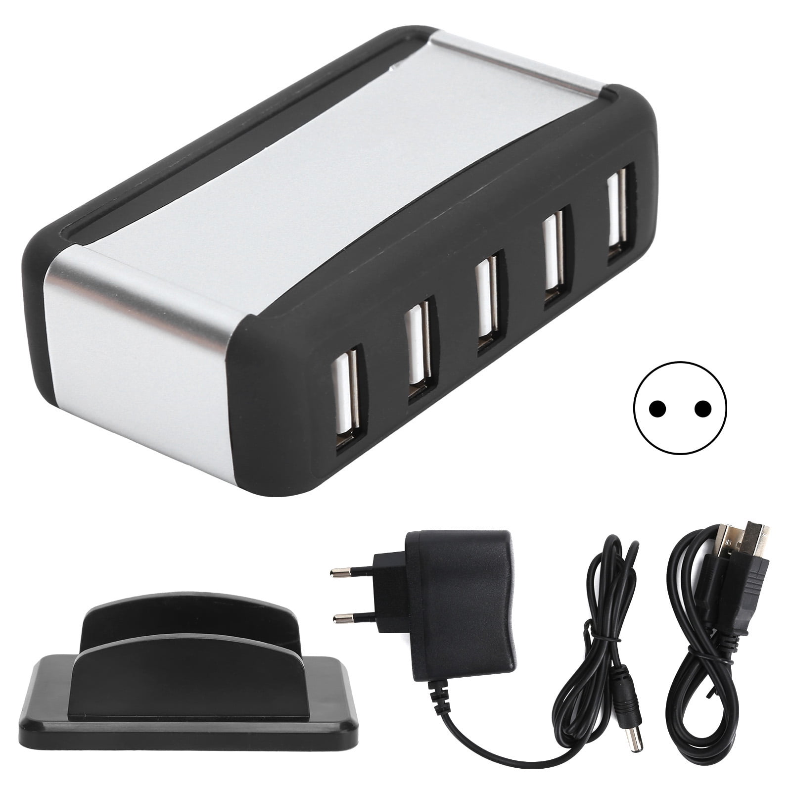 USB 7-Port Hub, Docking Station Expansion Hub 7 USB Ports  For Computers For Desktop EU Plug