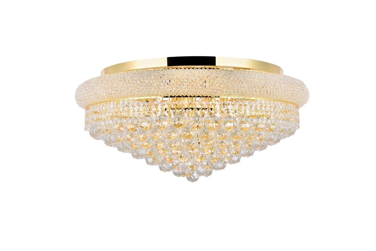 Elegant Lighting Primo 28" 15 Light Royal Crystal Flush Mount