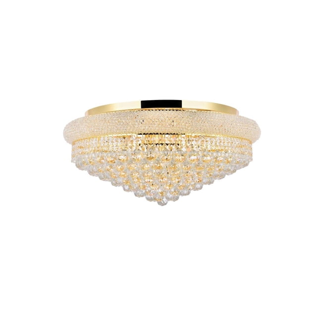 Elegant Lighting Primo 28" 15 Light Royal Crystal Flush Mount