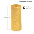 thumbnail image 2 of Unique Bargains PP Burlap Mesh 10' x 10 Yards Decorative Wrapping Ribbon, Gold 1 Roll, 2 of 5