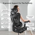 thumbnail image 3 of SIHOO Doro C300 Pro  Ergonomic  Office Chair with 6D Armrests, Dynamic Lumbar Support, Seat Depth Adjustment and Adjustable Backrest, Big and Tall Desk Chair for Home Office (Black), 3 of 9