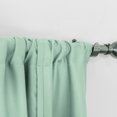 thumbnail image 3 of Innerwin Half Window Curtains Solid Color Kitchen Valance Rod Pocket Soft Short Blackout Curtain Ruched Waterproof Panels Darkening Thermal Insulated Light Green 31.50 x 47.24", 3 of 6