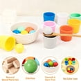 thumbnail image 4 of Education Toy Color Sorting and Counting Wooden Stacking Game for Toddlers and Preschoolers, 4 of 7