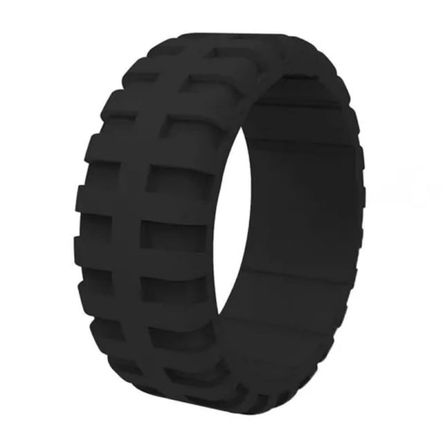CHUANK Finger Ring Rubber Band Ring Silicone Rings Tire Pattern Wedding Men Breathable➳-01 green-10