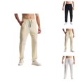 thumbnail image 1 of Sweatpants for Men 2025 Smooth Rib Straight Leg Loose Fit Drawstring Joggers with Pockets Mens Casual Pants Trousers, 1 of 5