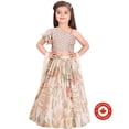thumbnail image 1 of DWEEP SARA Elegant Cream Floral Printed Kids Lehenga Set, 7-8 Y(28), 1 of 5