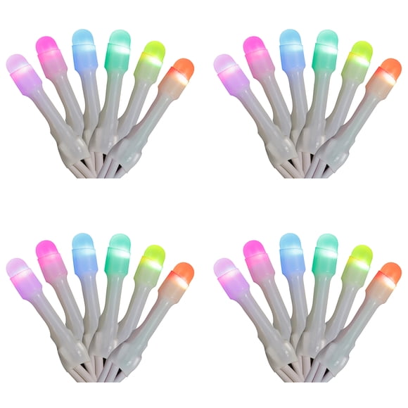 Home Heritage Luminations Christmas Holiday Party Lights, Twinkly App Control, 7' String of Icicle Style, 50 RGB LEDs (4 Pack)
