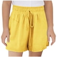 thumbnail image 1 of Zpanxa Kids Shorts Polyester Spandex Solid Color Elastic Waistband with Drawstring Sports Leisure 7-8 Years, 1 of 7