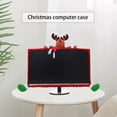 thumbnail image 4 of PEONAVET Computer Covers 1 Pack Christmas Computer Monitor Border Cover TV Monitor Cover Elastic Laptop Computer Cover for Xmas Home Office Computer Decoration, 4 of 5