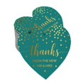 thumbnail image 1 of Inkdotpot Real Gold Foil Thanks From The New Wedding Tags Favor Hang Paper Tags 50 Pieces, 1 of 6