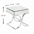 thumbnail image 4 of Southern Enterprises Ava Mirrored End Table in Chrome, Chrome (Set of 1), 4 of 4