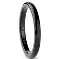 thumbnail image 5 of Tungsten Carbide Black Men's Wedding Band Ring 2MM, 5 of 5