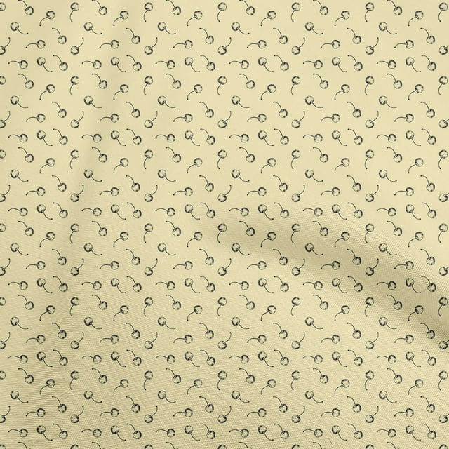 oneOone Silk Tabby Light Yellow Fabric Cherry Sewing Craft Projects Fabric Prints By Yard 42 Inch Wide