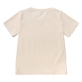 thumbnail image 2 of B91xZ Hauts Filles 2024 Col Rond Classique Graphique Manches Courtes, Beige 2-3 Ans, 2 of 4