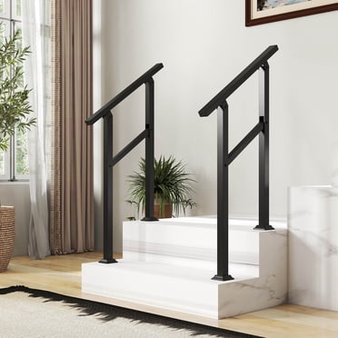 Costway 2 Pcs Main Courante pour Marches Extérieures avec Réglage d'Angle Flexible Trousse d'Installation