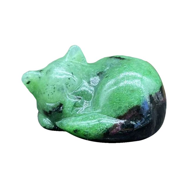 Natural Quartz Crystal Sleeping Cat Decoration Crystal Cat Sleeping Statue 2 Inch Opal Cat Crystal Statue Statue For Home Meditation