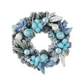 thumbnail image 2 of TIMIFIS Pre-Lit Artificial Christmas Wreath, With Balls And Plastic Flower, Bowknot, Rattan, Christmas Decorations for Home Front Door Window Xmas Tree Holiday Party, 2 of 6