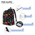 thumbnail image 3 of Easygdp Animals Under Water for Durable Canvas Laptop Backpack - Adjustable Shoulder Strap, Large Capacity, Fits 15-17in Laptops, for School, Work, Travel-Medium, 3 of 5