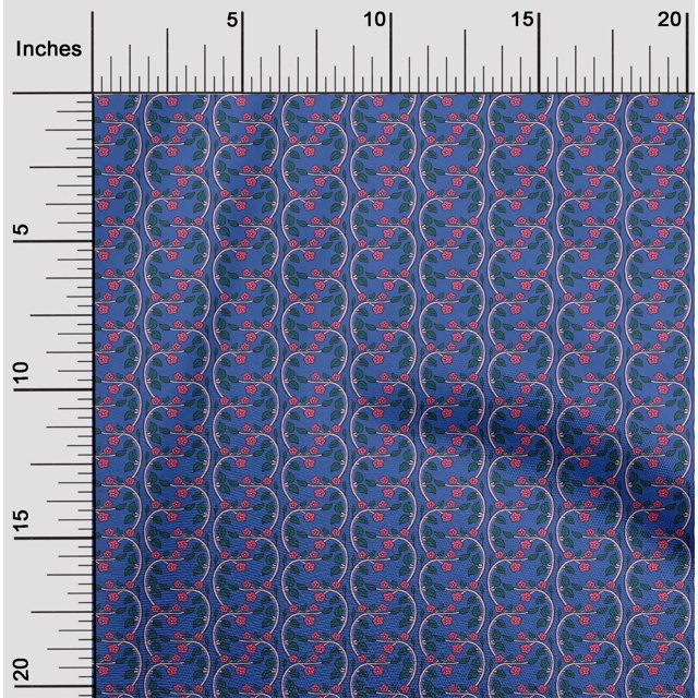 oneOone Cotton Flex Fabric Leaves & Floral Block Fabric Prints By Yard 40 Inch Wide