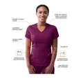 thumbnail image 3 of Adar Pro Scrub Set for Women - Modern V-Neck Scrub Top & Tailored Yoga Scrub Pants, 3 of 7