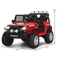thumbnail image 2 of Costway 12V Kids Ride On Truck Remote Control Electric Car w/Lights&Music Red, 2 of 10