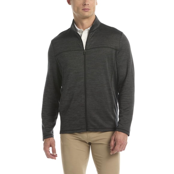 Ben Hogan Performance Men's Long Sleeve Solid Fleece Golf Full Zip Sweater