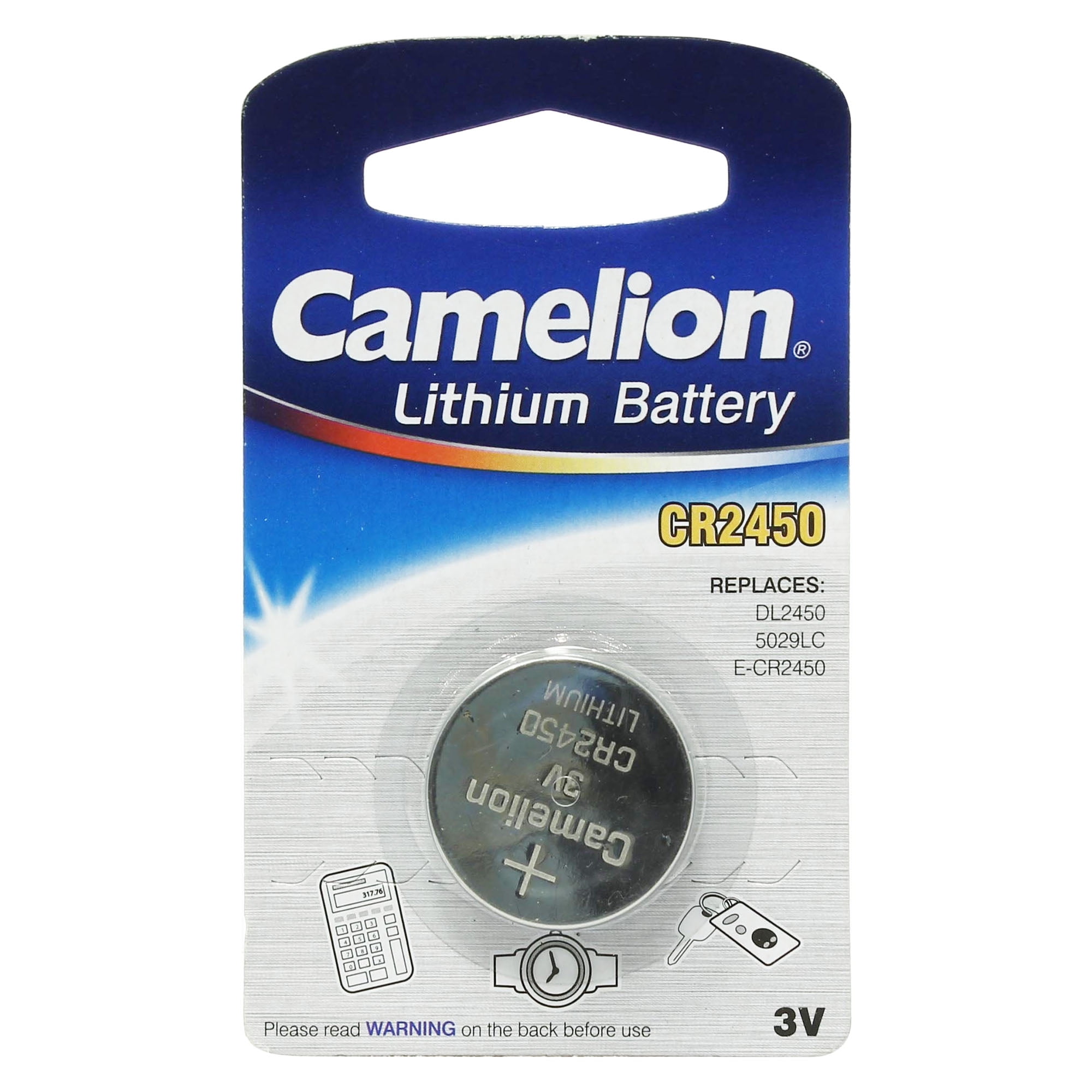 Lot de 50 CR2450 Camelion Piles Bouton au Lithium 3 Volts