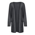 thumbnail image 4 of Jsaierl Cardigans pour Femmes Légers à Manches Longues d'Automne Cardigan Chic Décontracté Haut Tendance Uni Ouvert Kimono Cardigans avec Poches, 4 of 9