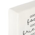 thumbnail image 2 of Linden “Good Food Good Friends Good Times” Porcelain Tabletop Square Art Plaque, 2 of 4