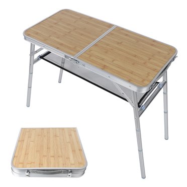 YLSHRF Table Pliante de Camping Extérieur en Alliage d'Aluminium BBQ Pique-Nique Pied en Métal Tuyau Bureau Pliable pour Usage en Voyage, Table de Pique-Nique Pliante, Table de Camping