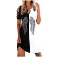 thumbnail image 2 of TIMIFIS Robe T-Shirt Décontractée d'Été pour Femmes, Robe Évasée Soleil, Couvre-Maillot de Bain de Plage ummer, 2 of 4