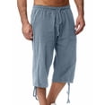 thumbnail image 1 of Weiqiqre Mens Pants Solid Color Casual Pants Casual Loose Straddle Pants Amall Foot Pants Full Length Pants Perfect for Outdoor Work and Casual Streetwear in Spring and Fall Seasons, 1 of 6