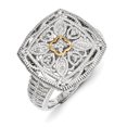 thumbnail image 1 of Sterling Silver w/14k Diamond Ring Size 8, 1 of 3