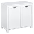 thumbnail image 1 of HOMCOM Armoire de Rangement pour Lessive à Bascule avec Panier à Deux Compartiments, Blanc, 1 of 10