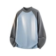 thumbnail image 1 of HAiming Mens Shirt Color Block Fleece Strenchy Long Sleeve Soft Casual Crew Neck Pullover Basic Tops, 1 of 2
